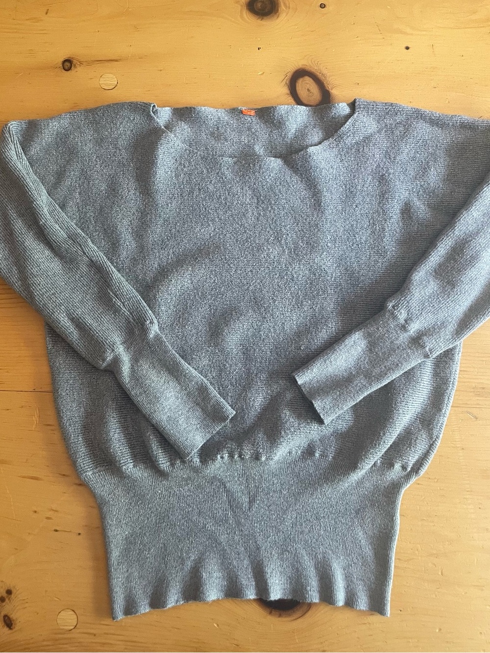 Amazon Light Gray Scoop Neck Women's Sweater